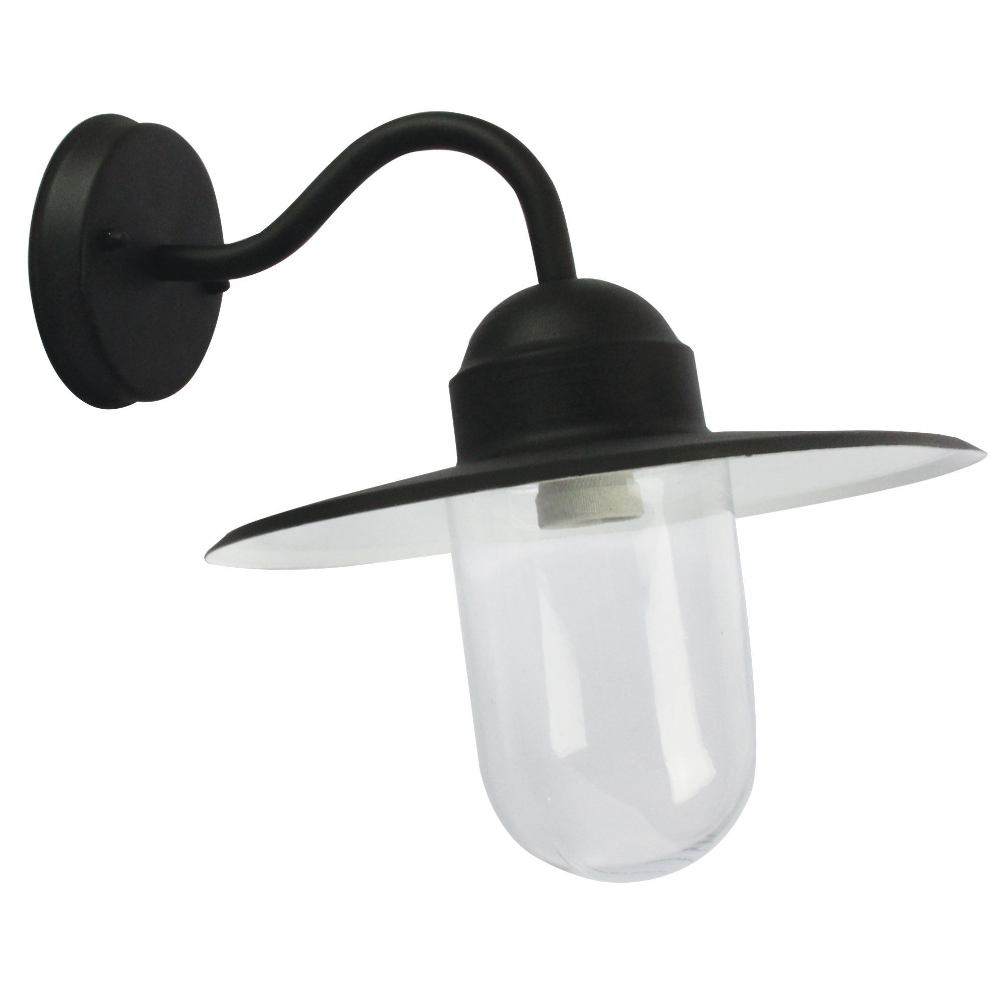 Alley Retro AngLED Outdoor Wall Light Black