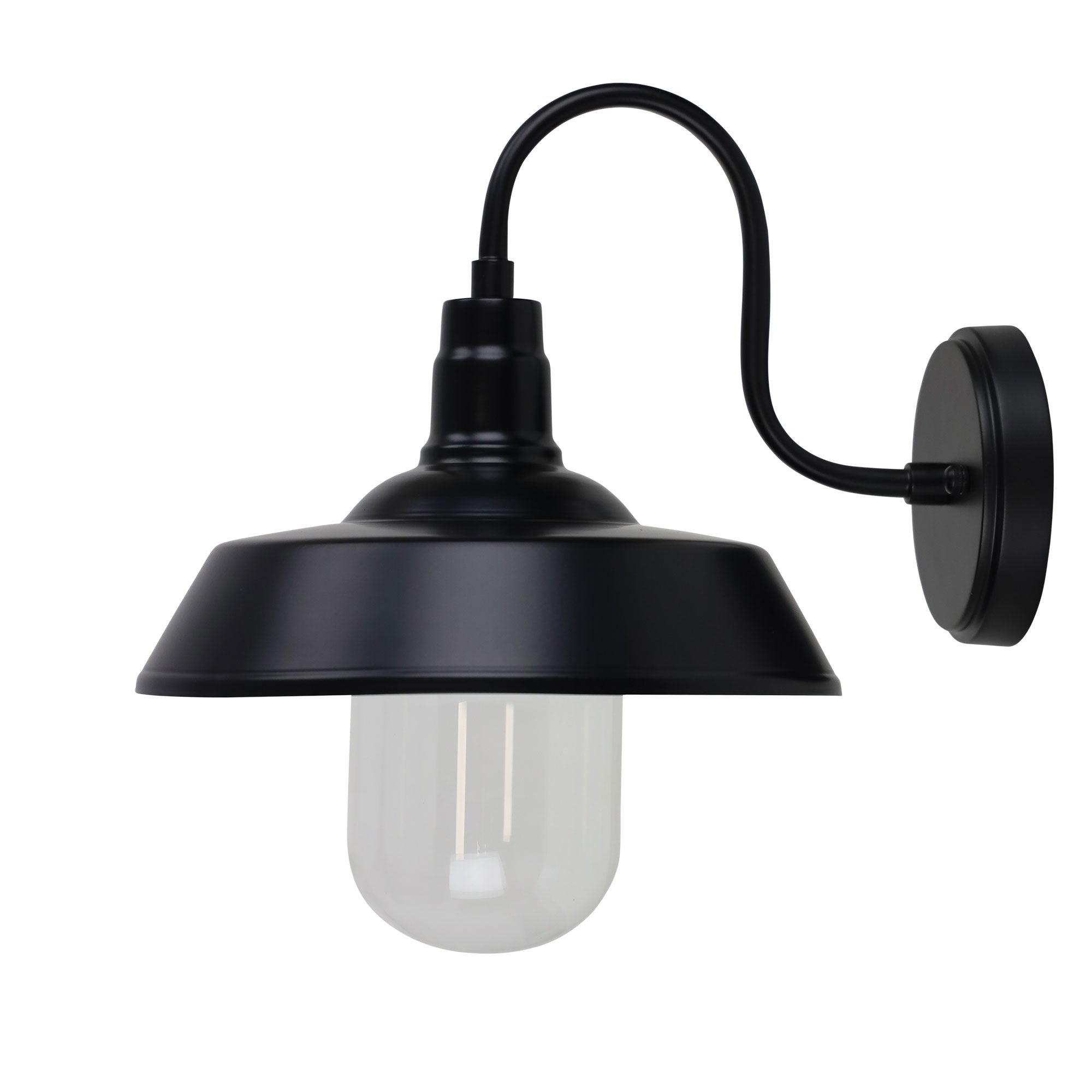 Hudson Barn Style Wall Light in Black