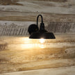 Hudson Black E27 IP44 Barn Style Wall Light