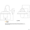 Hudson Black E27 IP44 Barn Style Wall Light
