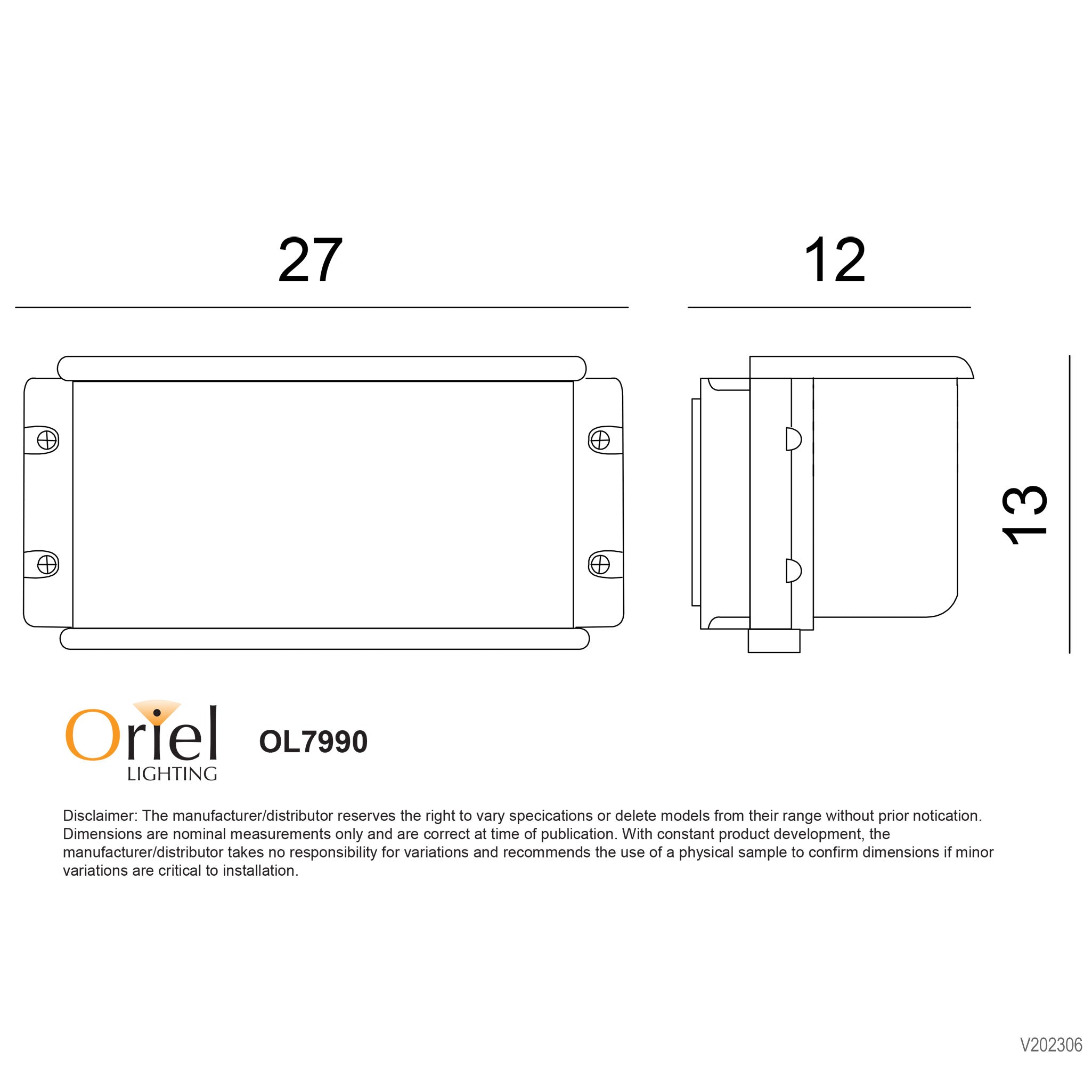 Deck Black E27 IP54 Curved Front Plain Outdoor Bunker