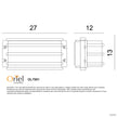 Deck Black E27 IP54 Curved Front Bunker W Guard