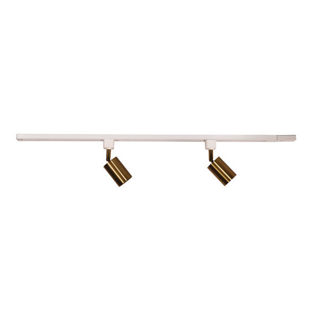 Bridge 2 Track White + Brass 2LT Kit Satin