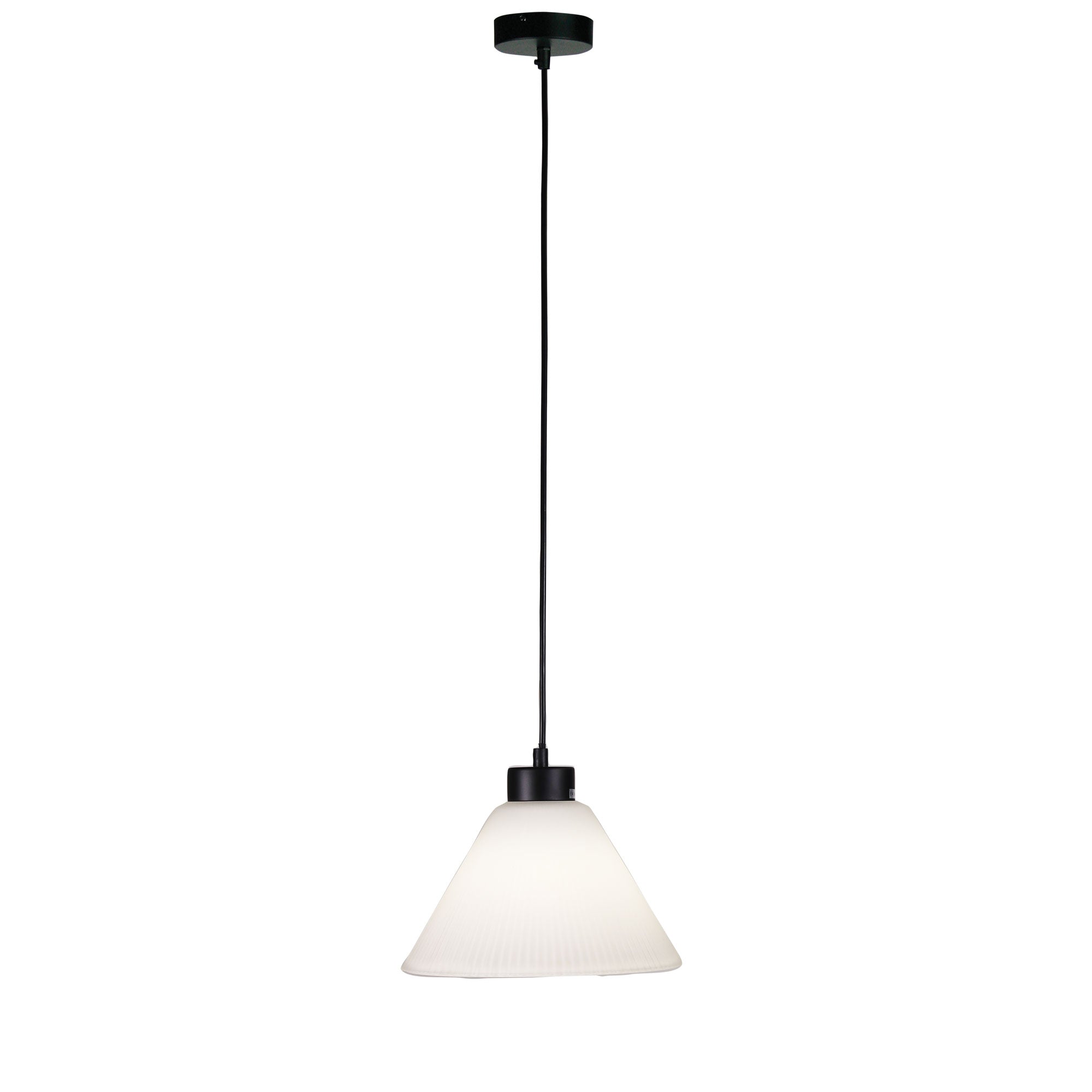 Pleat Frosted Pleated Glass Pendant