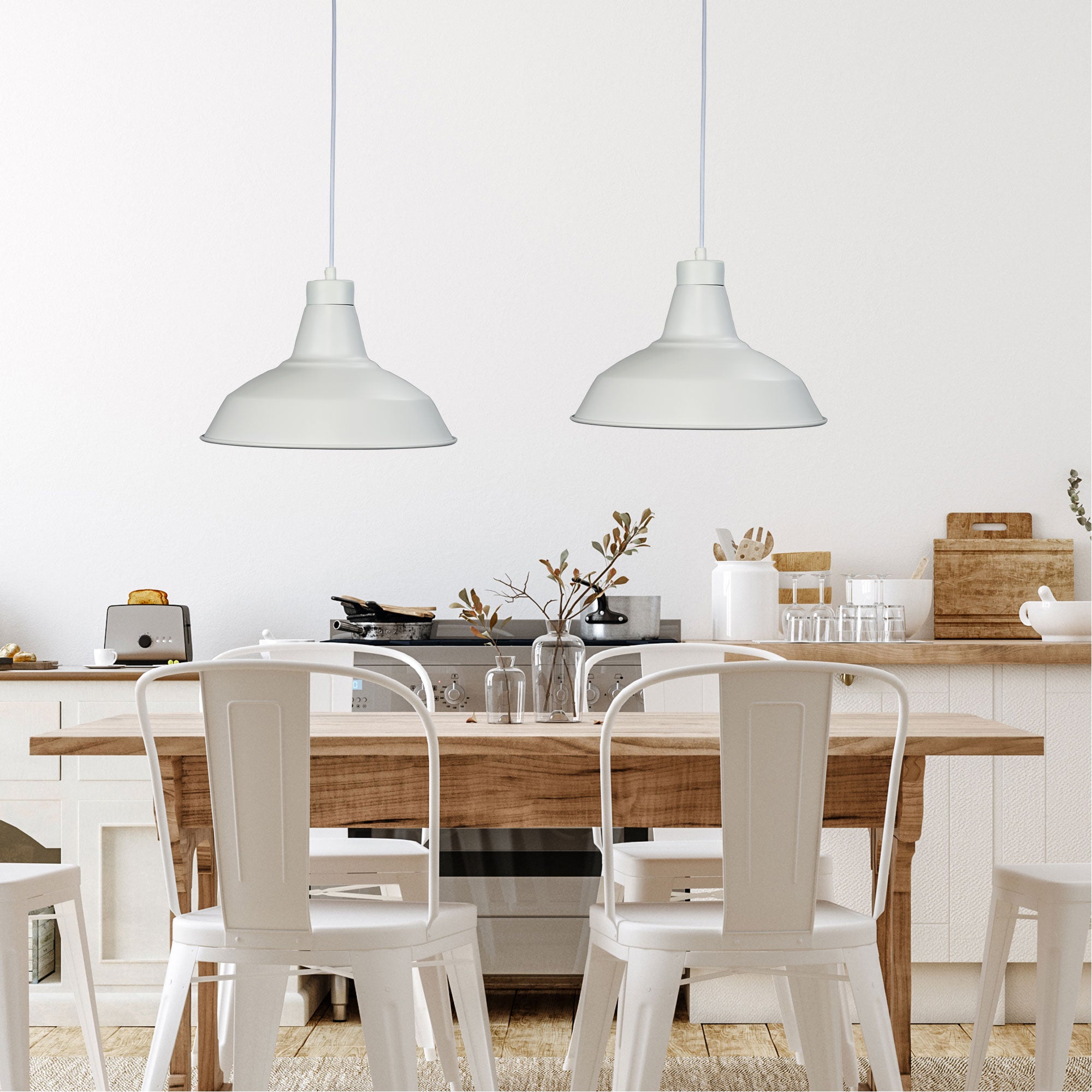 Warehouser.31 White Industrial Style Pendant Light