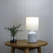 Vera White Ceramic & Fabric Table Lamp