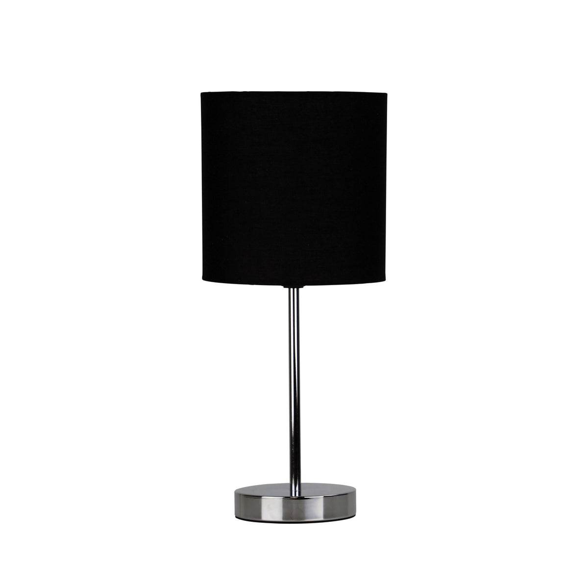 Zola Table Lamp Chrome Base With Black Shade