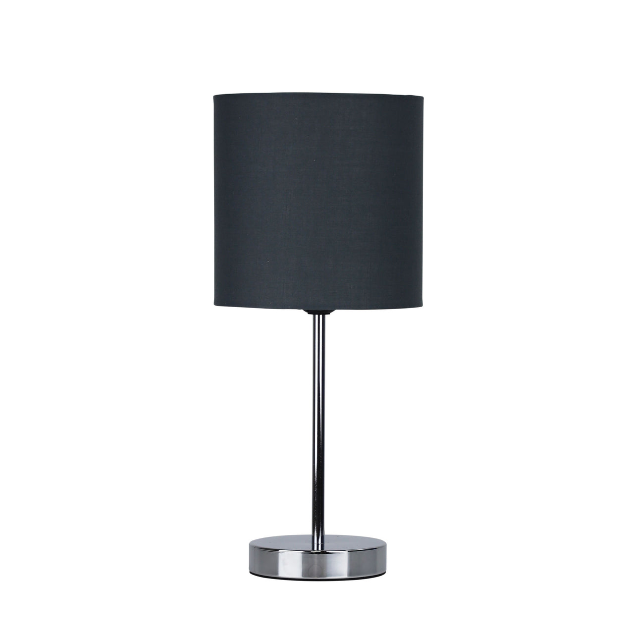Zola Table Lamp Chrome Base With Grey Shade