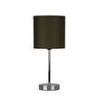 Zola Table Lamp Chrome Basewith Taupe Shade