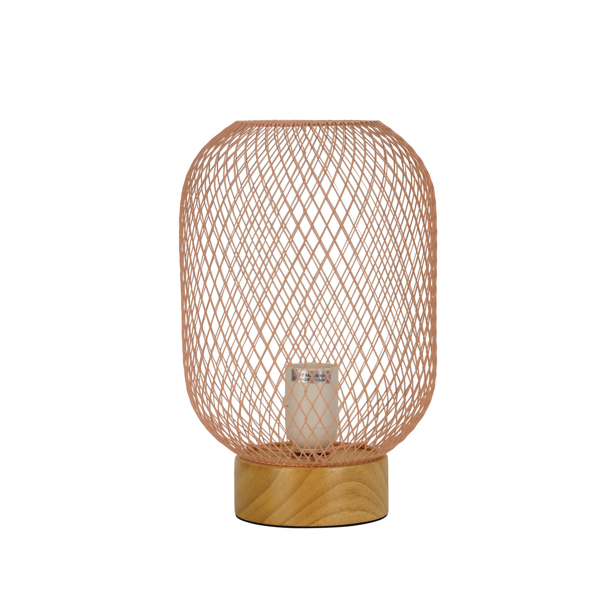 Tilda Pink Mesh Table Lamp
