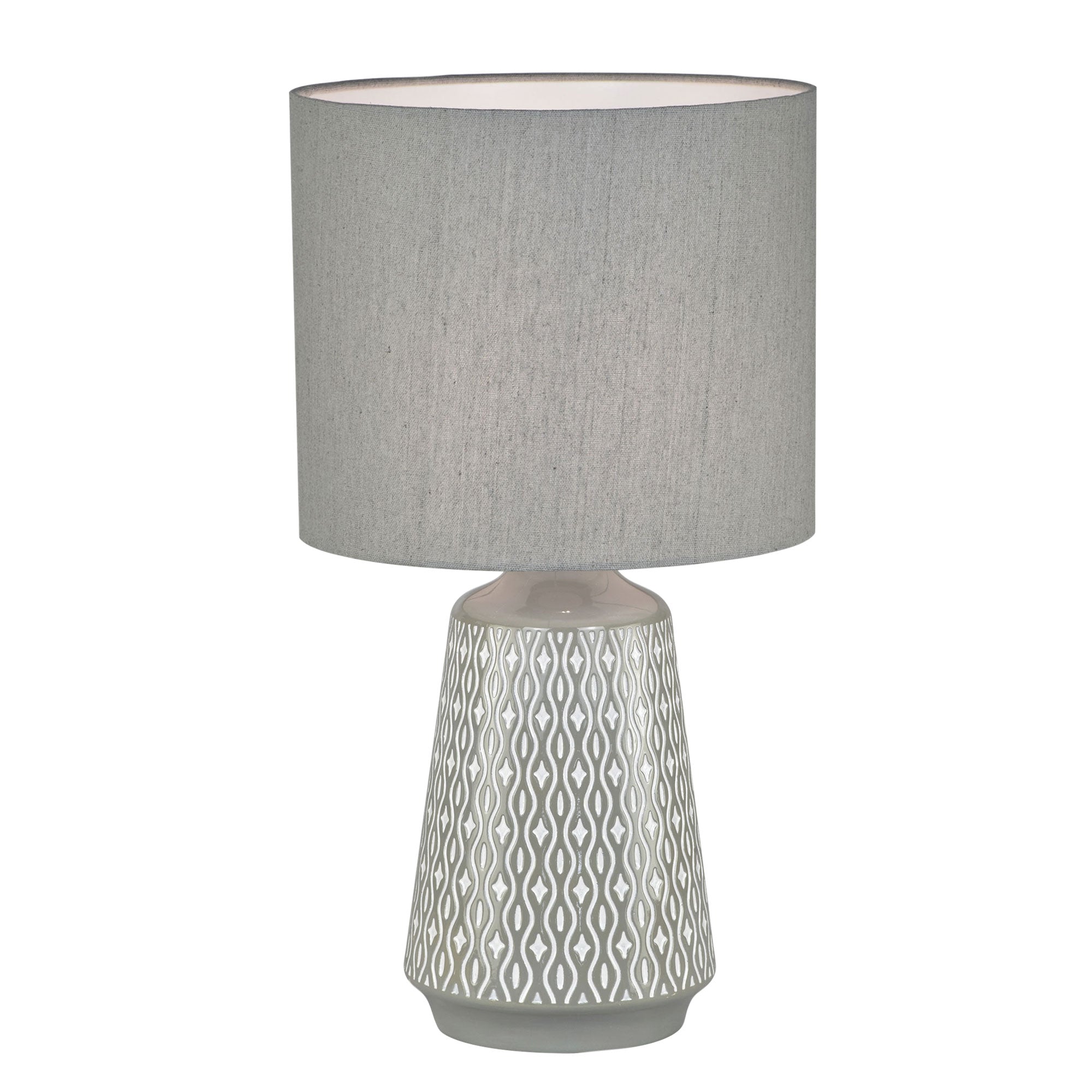 Moana Ceramic Table Lamp With Shade Grey