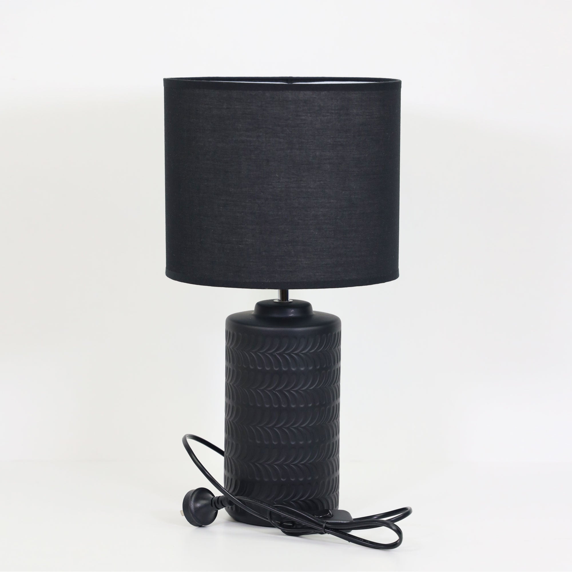 Jenny Black Ceramic & Fabric Table Lamp