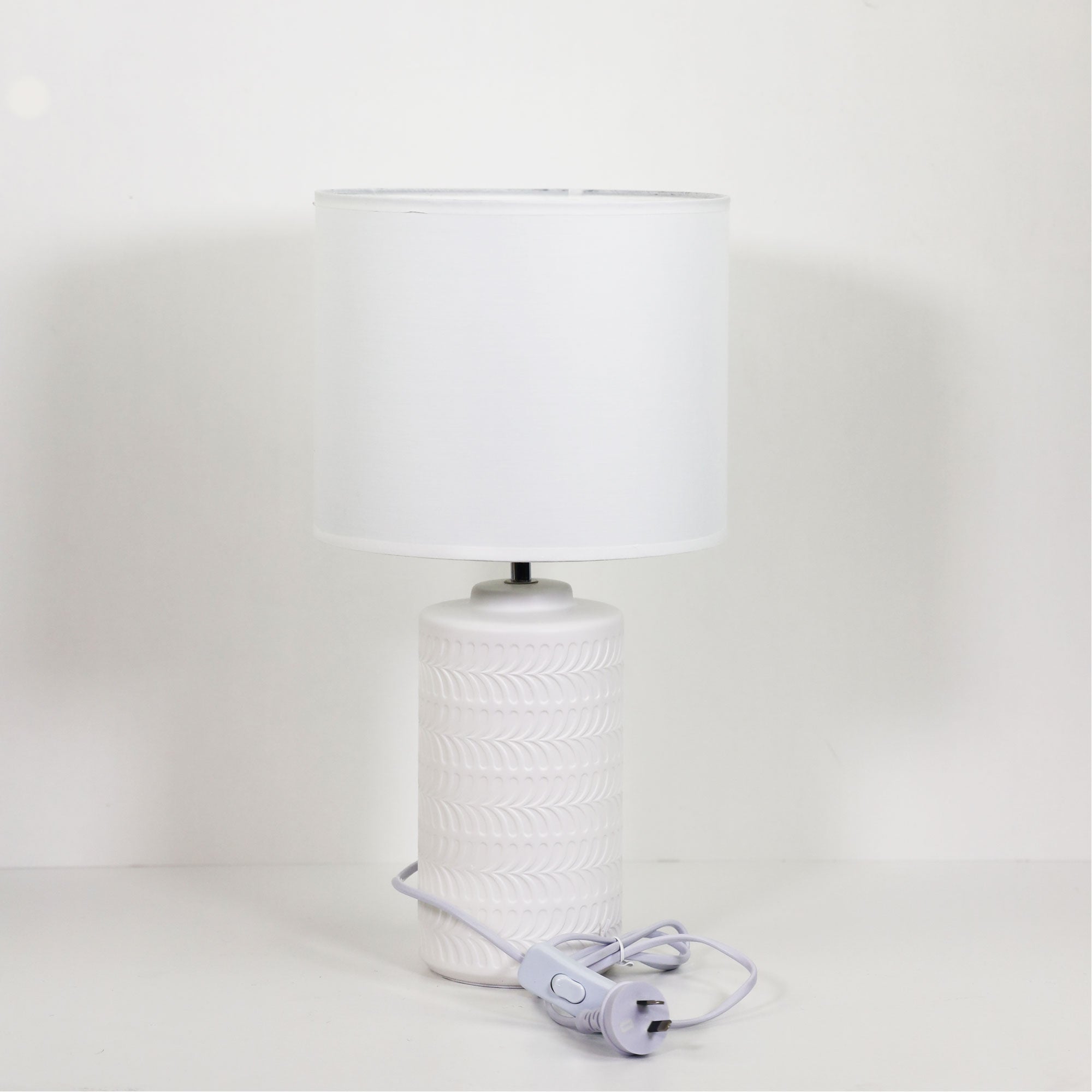 Jenny White Ceramic & Fabric Table Lamp
