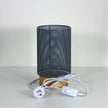 Lenny Matt Grey Metal Mesh Table Lamp