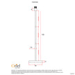 Spoke 1450 Black Floor Lamp Base