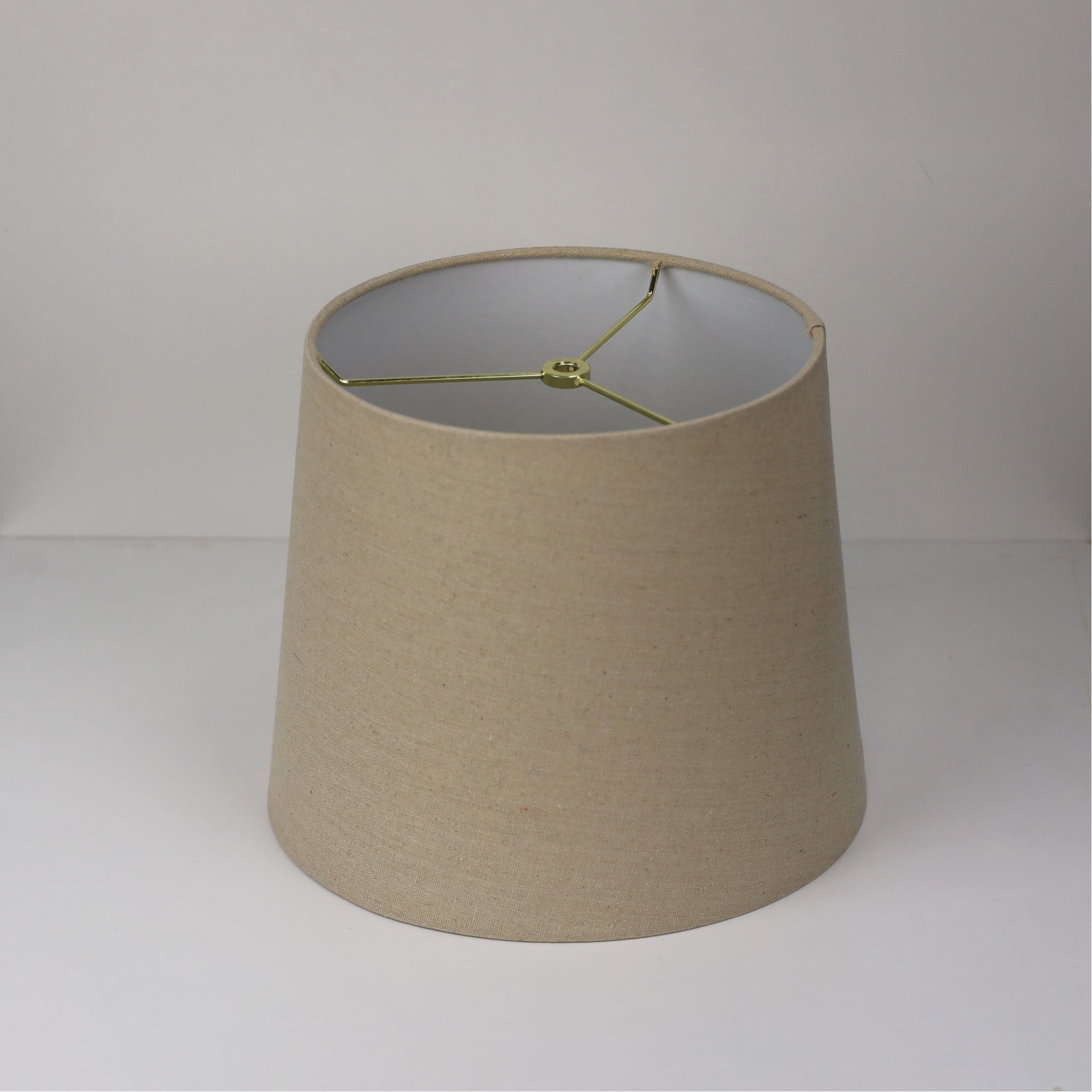 Lamp Shade Natural Linen 27cm Harp Mount