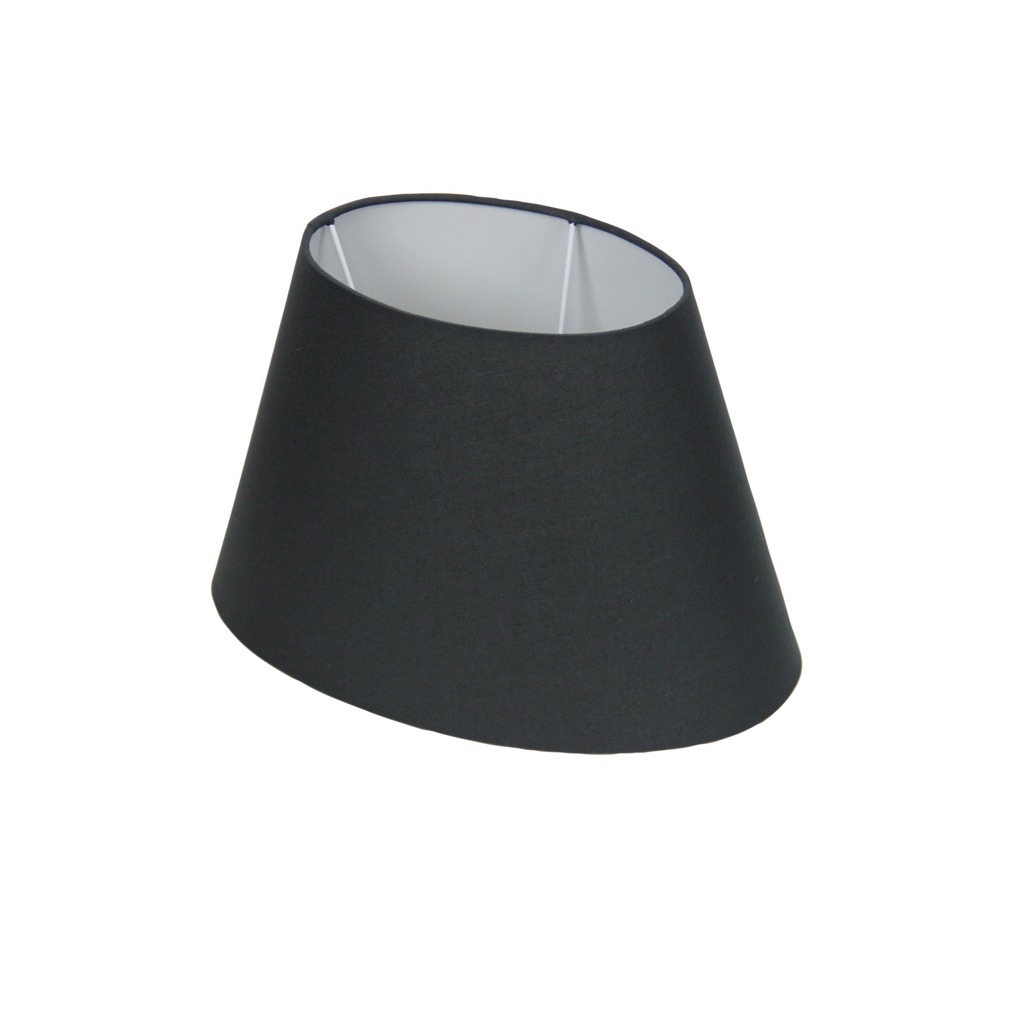 Lamp Shade Black Fabric Tapered Oval 31cm