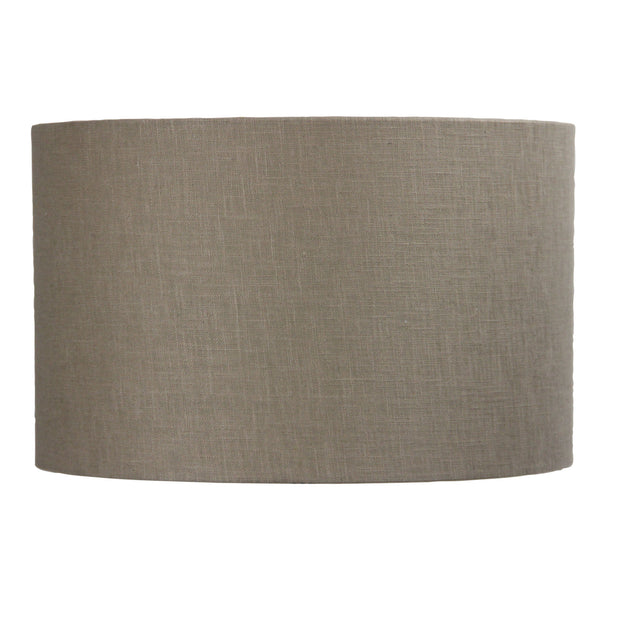 40cm Drum Coffee Burlap Shade Coffee-Neutral Textured Drum Shade