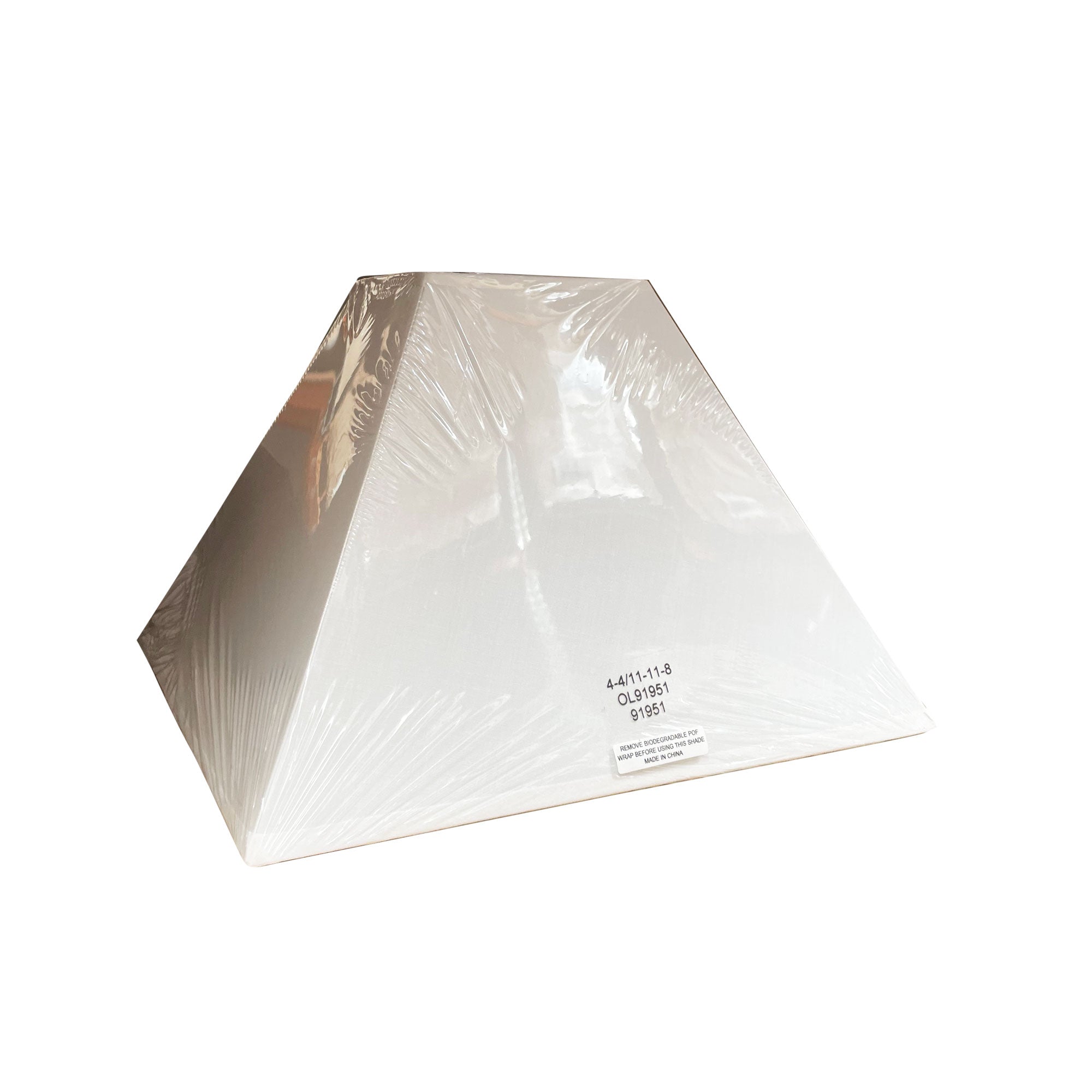 28cm Square Shade White Tapered Cotton