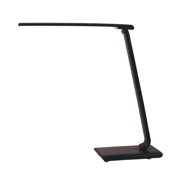 Luke Touch Dimming Black LED Lamp With USB Port