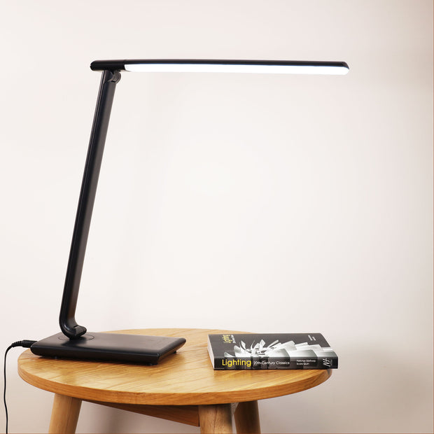 Luke Black 9W CCT Touch Dimming LED Desk Lamp With USB Port