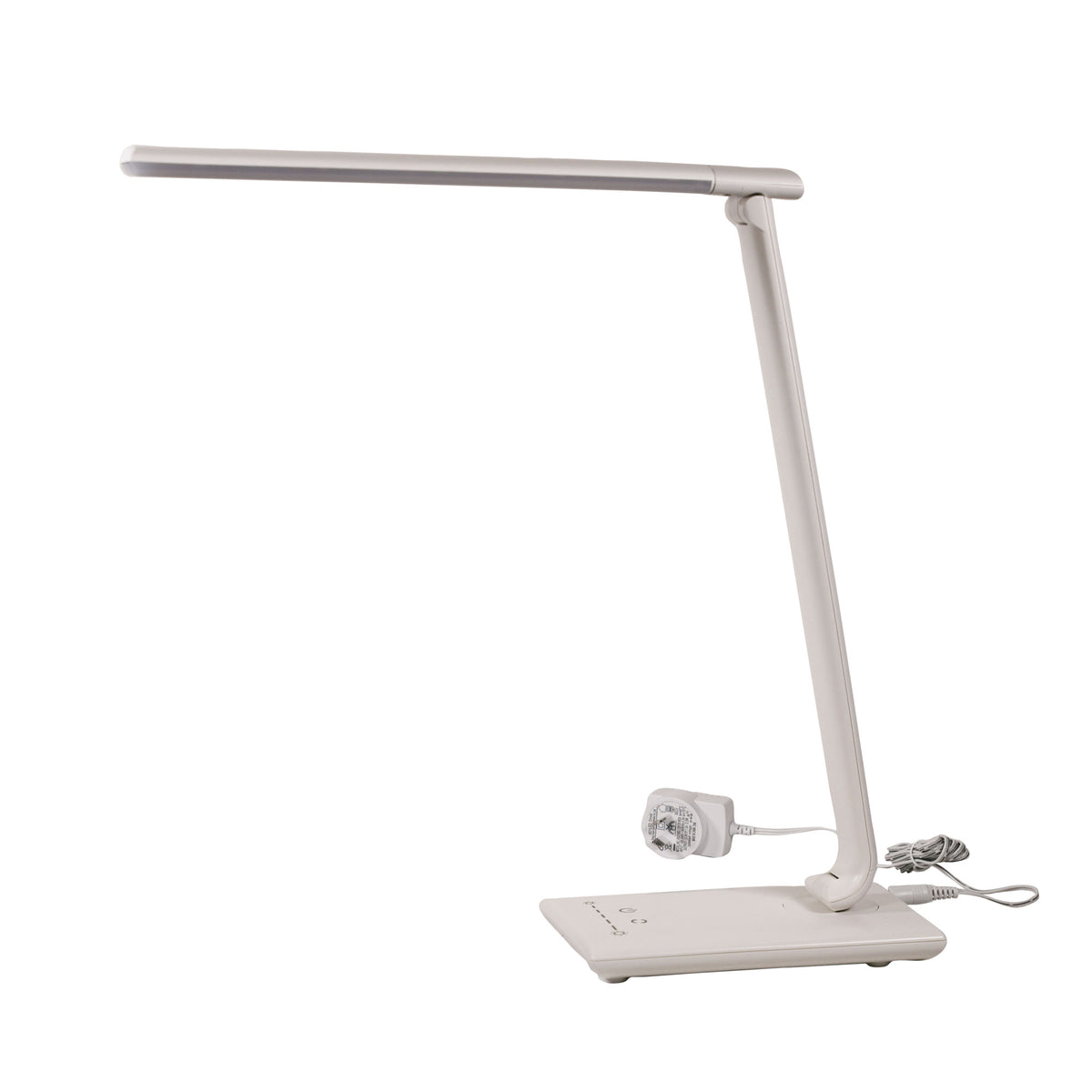 Luke White Touch Dimming LED Desk Lamp With USB Port