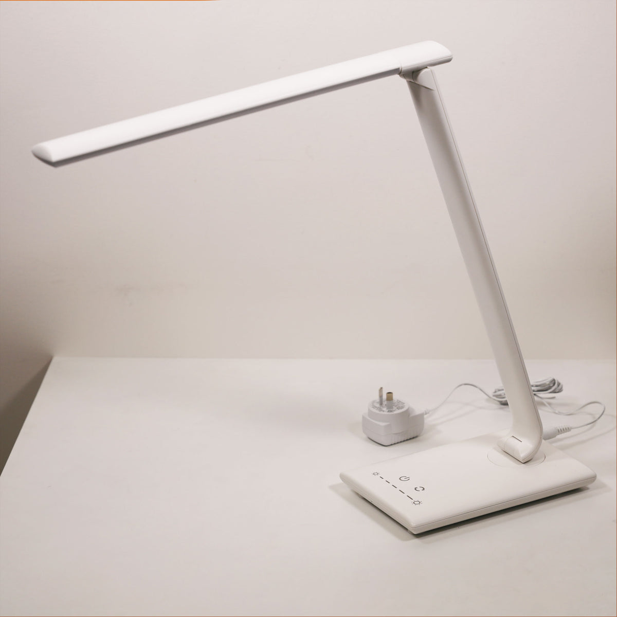 Luke White 9W CCT Touch Dimming LED Desk Lamp With USB Port