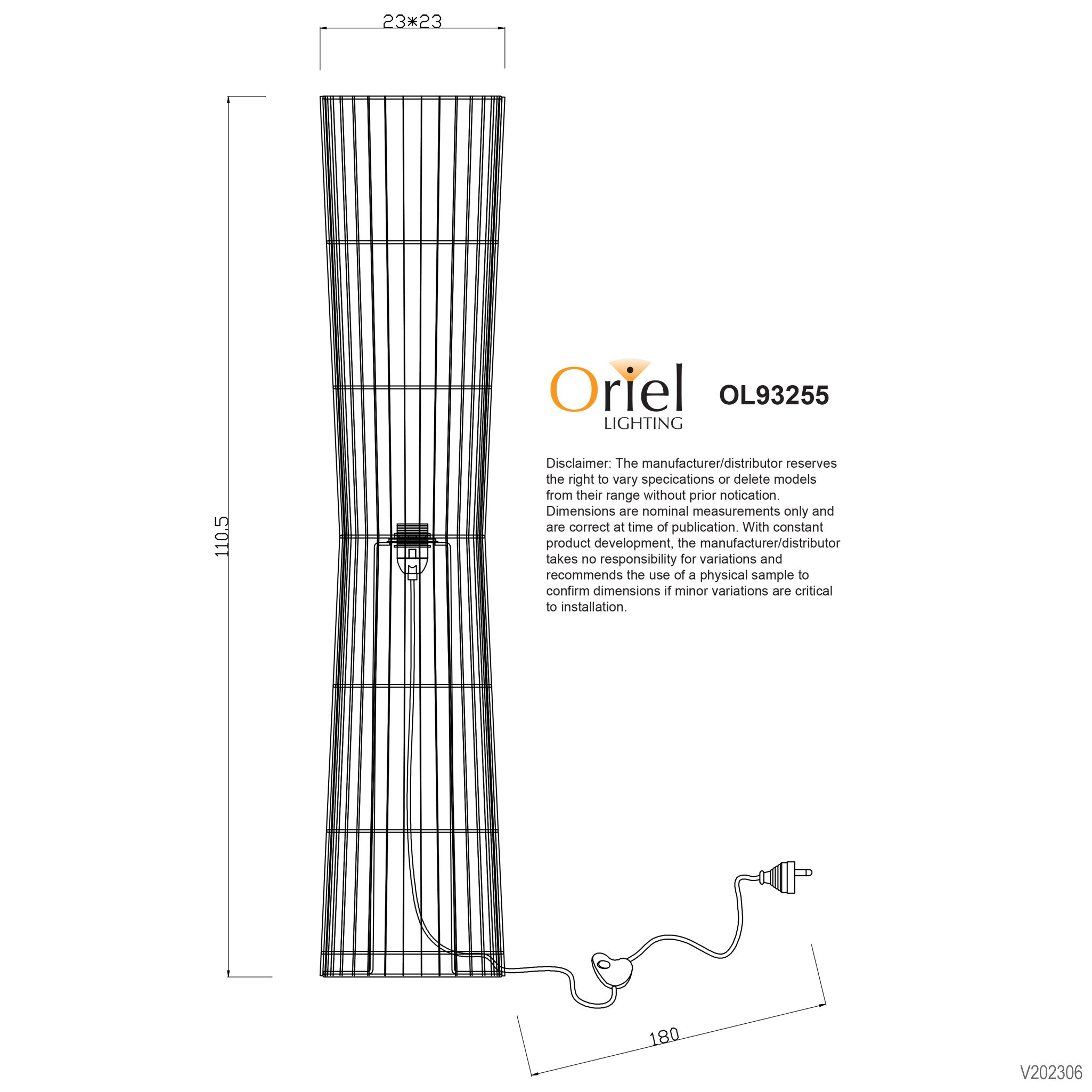 Jambi Rattan Cane Floor Lamp