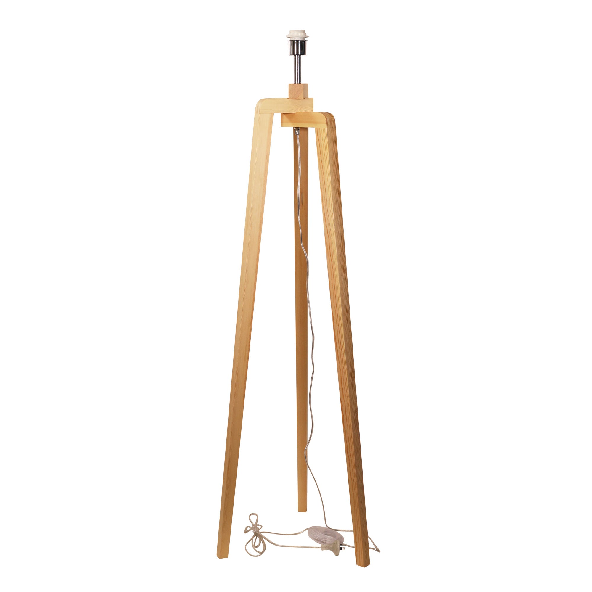 Lund Floor Lamp Base Only Scandi Timber Tripod