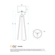 Lund Natural Timber & Black Fabric Floor Lamp