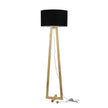 Edra Floor Lamp Black Scandi Floor Lamp With Black Cotton Shade