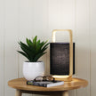 Lucia Natural Timber & Black Cotton Table Lamp