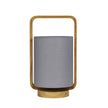 Lucia Natural Timber And Grey Cotton Lamp