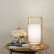 Lucia Natural Timber & Grey Cotton Table Lamp
