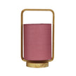Lucia Natural Timber And Pink Cotton Lamp