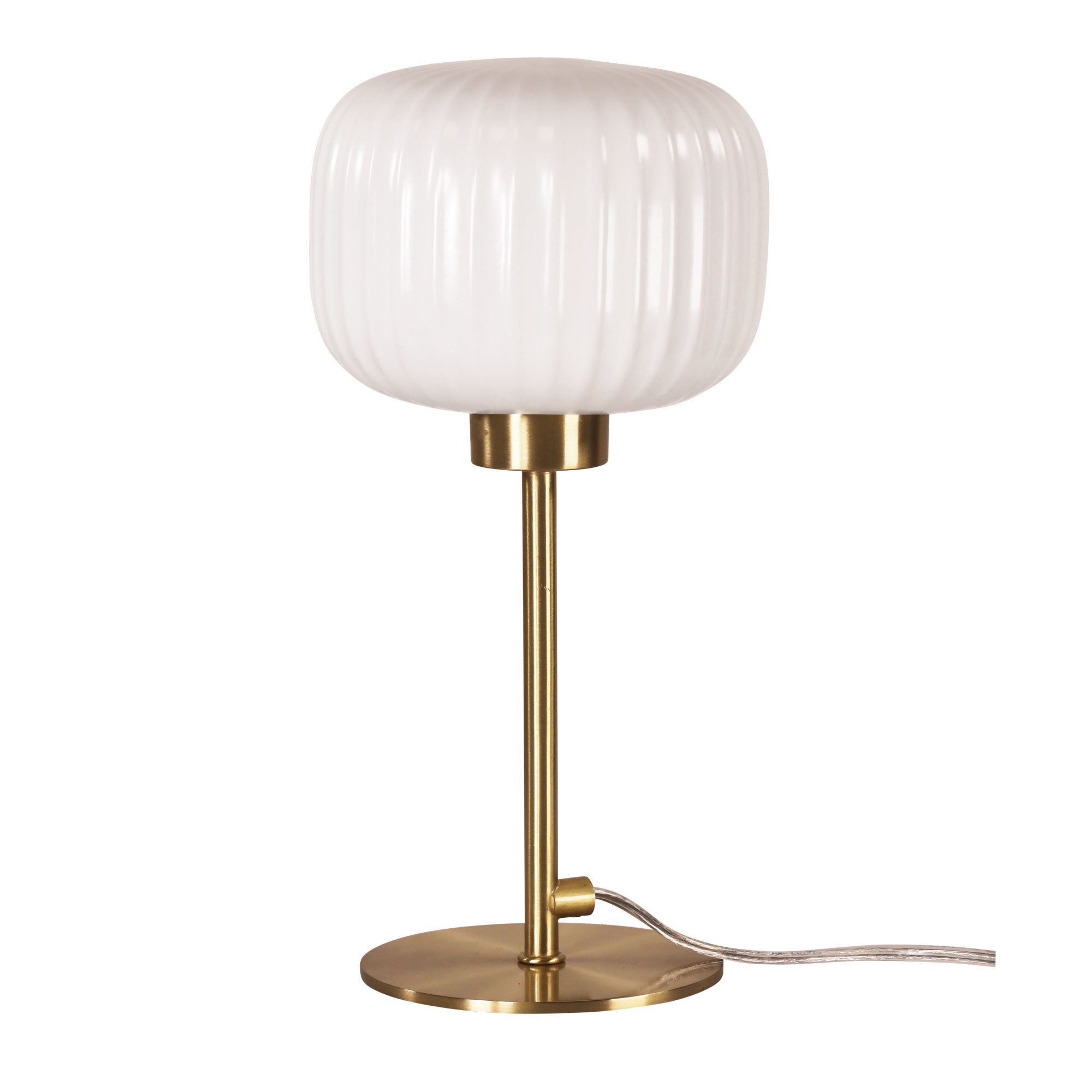 Alto Opal Ribbed Optic Glass Table Lamp