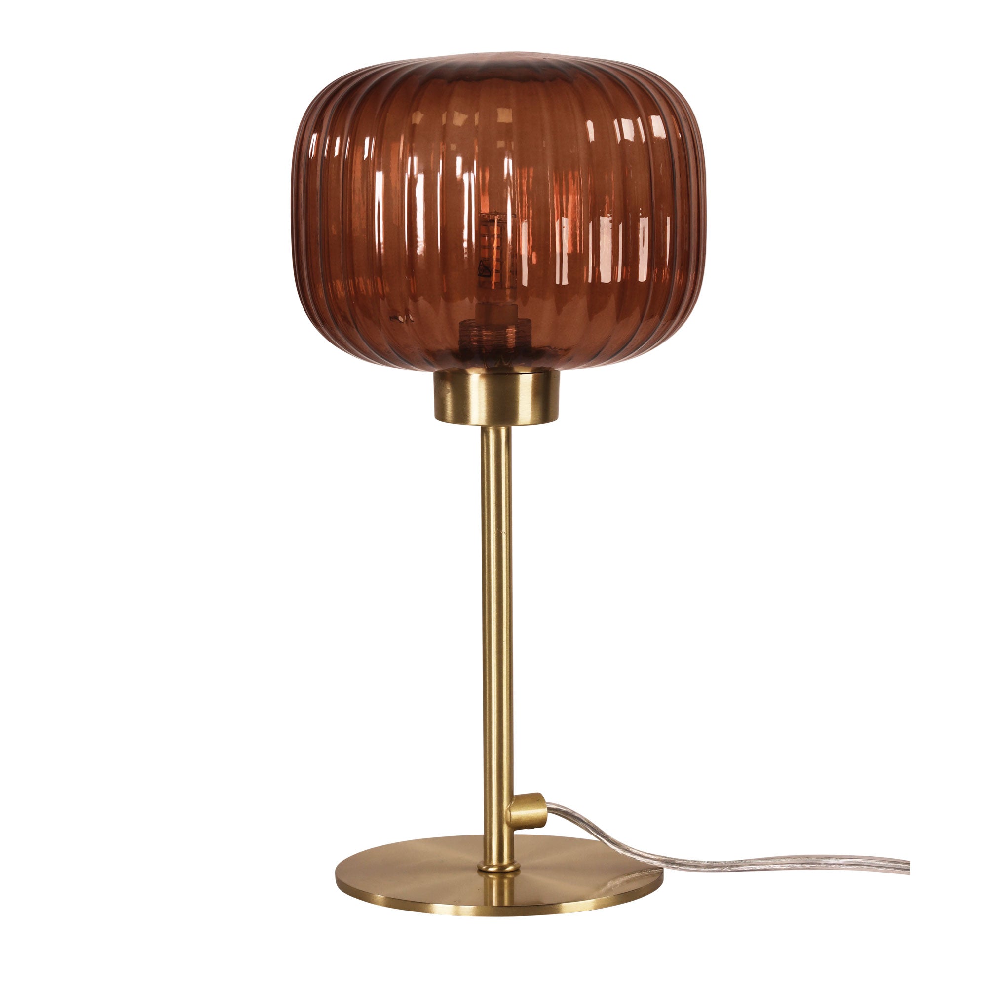 Alto Rust Ribbed Optic Glass Table Lamp