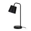 Henk Black Metal Desk Lamp With Usb Socket