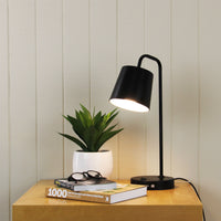 Thumbnail for Henk Black Metal Desk Lamp With Usb Socket