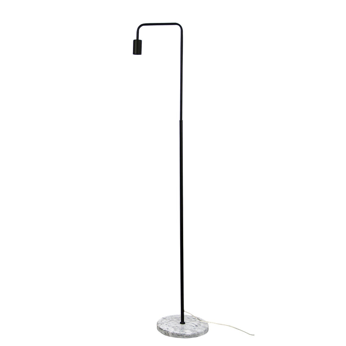 Ville Floor Lamp Black Scandi Lamp With Marble Base