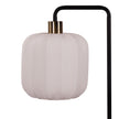 Greta Black, Antique Brass & White Fabric Decorative Task Lamp