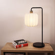 Greta Black, Antique Brass & White Fabric Decorative Task Lamp