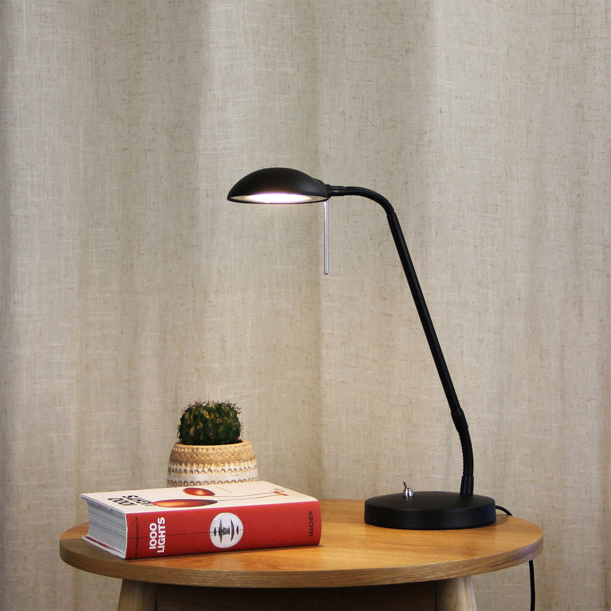 Timo Matt Black 5W 4000K LED Desk Lamp