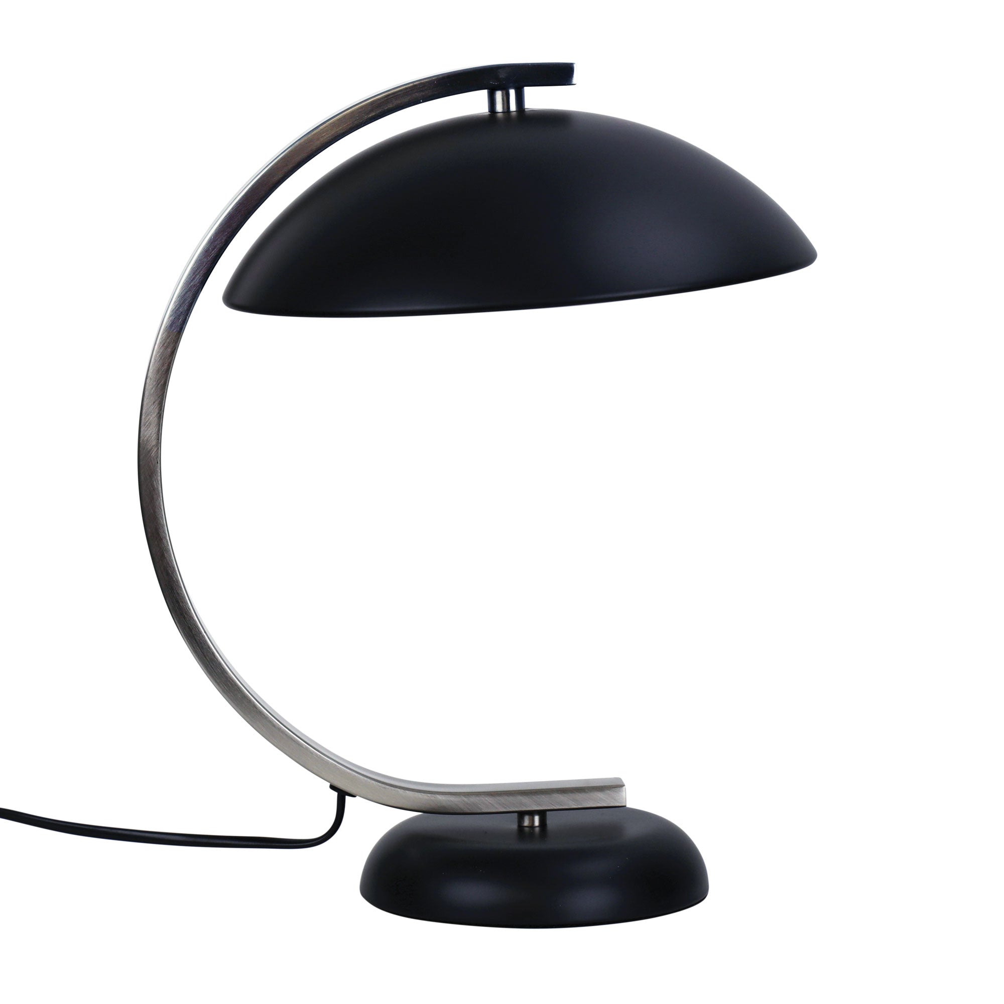 Deco Black Brushed Chrome Table Lamp