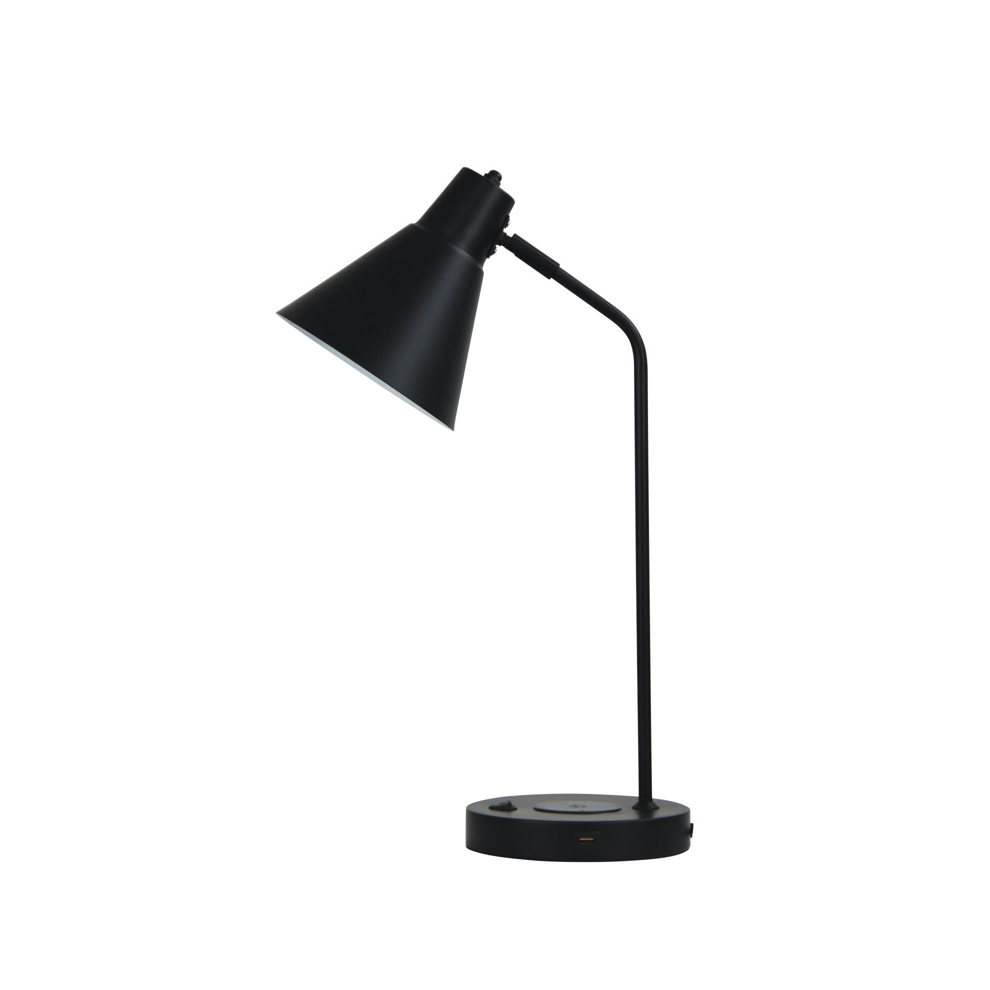 Targa Black Desk Lamp With Usb And Wireless Charging