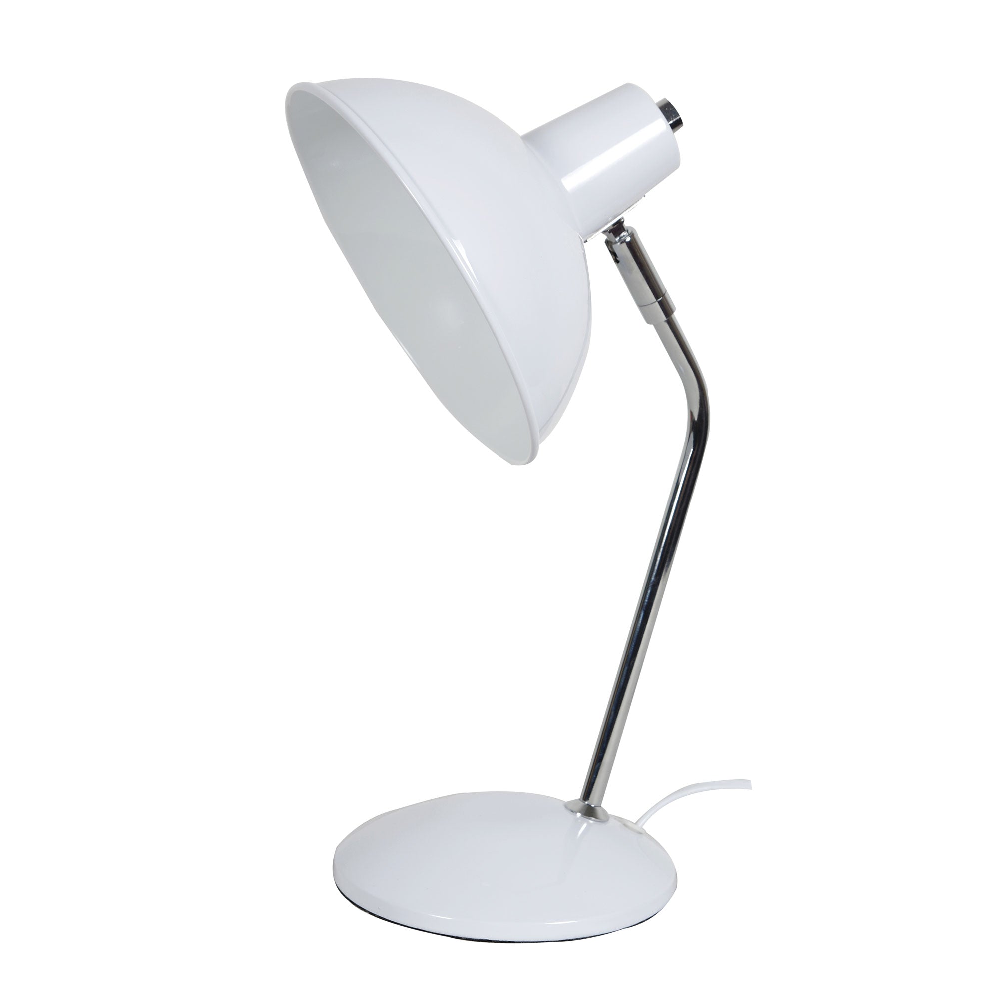 Thea White And Chrome Desk Lamp