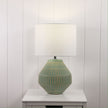 Maya Green Ceramic & White Fabric Table Lamp