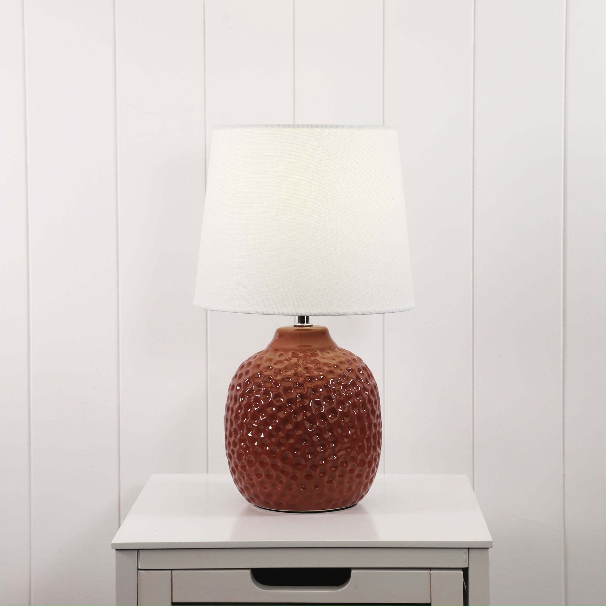 Lilia Pink Ceramic & White Fabric Table Lamp