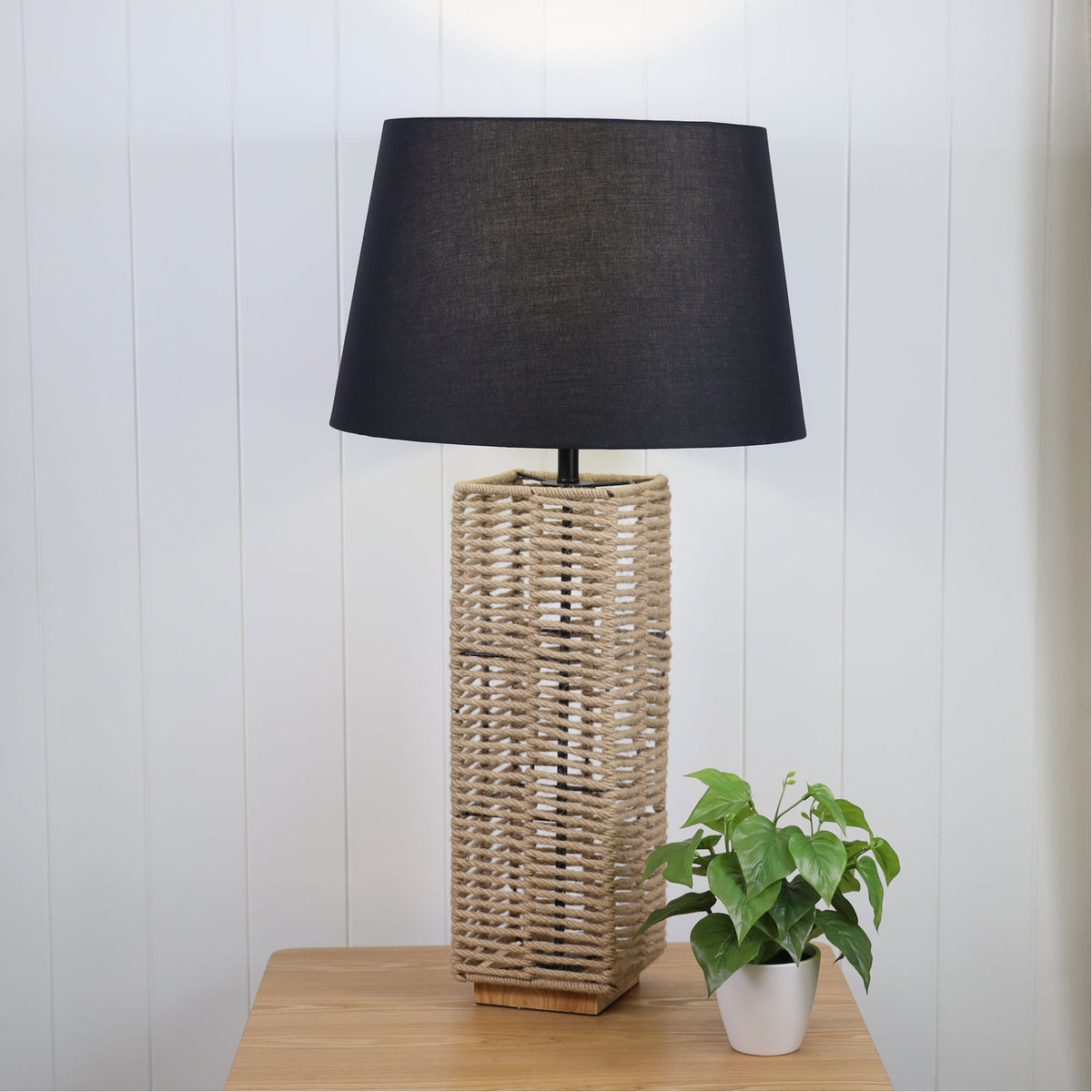 Halyard Natural Rope Wrapped Table Lamp Base