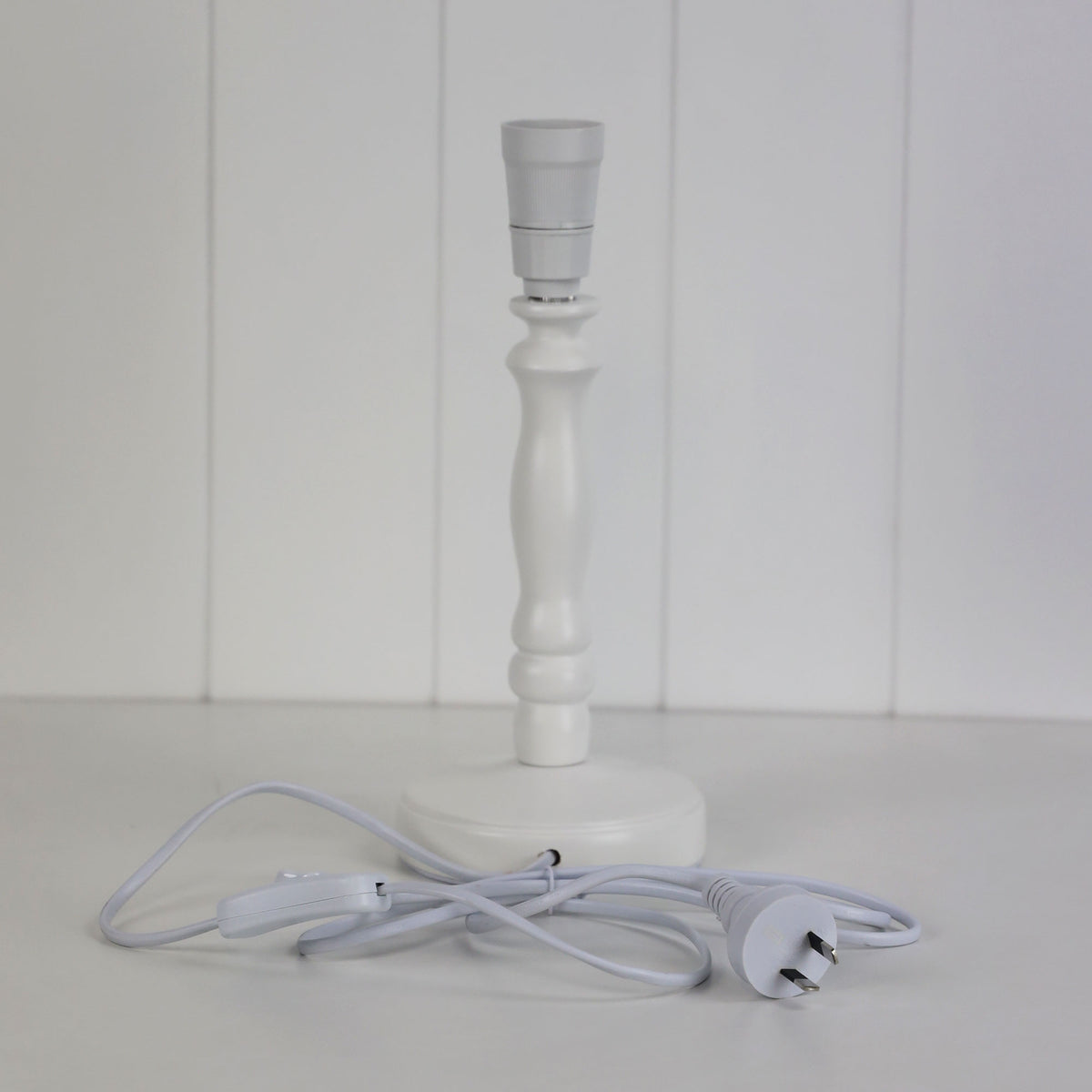 Rosalie 27 White Painted Timber Table Lamp Base